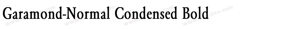 Garamond-Normal Condensed Bold Italic字体转换